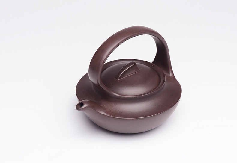 提梁精美紫砂壺，創(chuàng)意手工紫砂壺